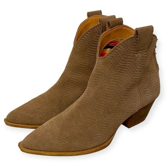 dingo Shoes - Dingo Women’s Kuster DI 114 Booties Ankle Boots Suede Leather Western Cowgirl 8